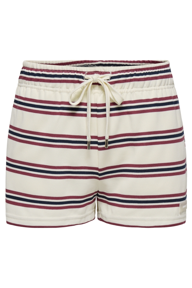 ONLEVIE SHORTS JRS 15351928 ANTIQUE WHITE/NAVY BLAZER/RUBY WINE